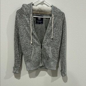 American Eagle Gray Knit Hoodie